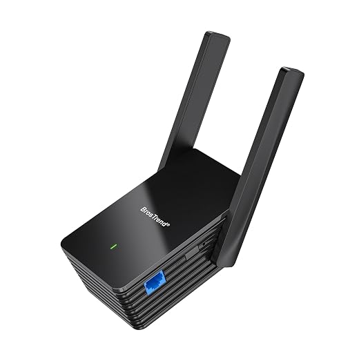 BrosTrend Universal WiFi to Ethernet Adapter, 300Mbps on 2.4GHz, WiFi to Wired Converter Wireless Bridge with RJ45 Port for Printer, Smart TV, Blu-Ray Player, etc, Connect a Wired Device to Wi-Fi