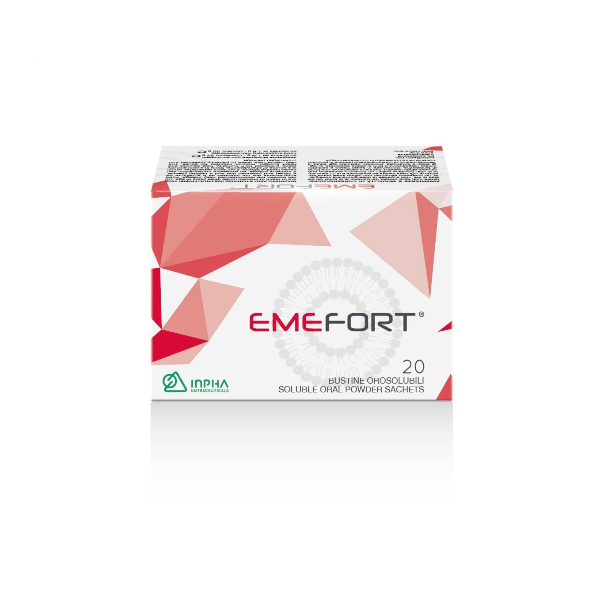 EMEFORT® Carenza di Ferro -Ferro, Vitamina C, Zinco, Acido Folico -Riduce Stanchezza e Affaticamento -Integratore Liposomiale Senza Glutine e Lattosio ● GUSTO LIMONE ● 20 BUST. OROSOLUBILI ●INPHA 2000