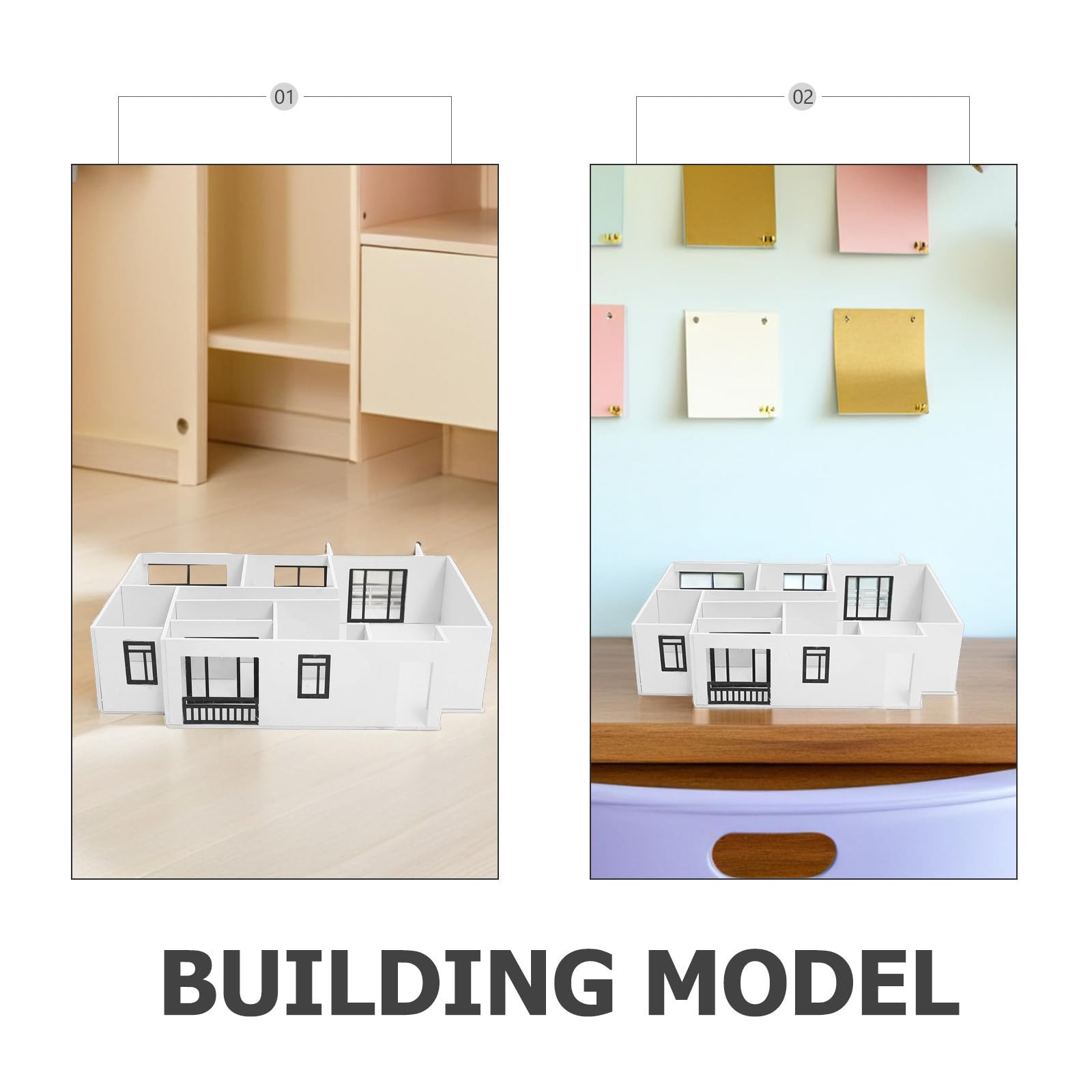 EXAOMBLE 1 Satz Selbstgemacht Wohnungsmodell im Maßstab 1:25 aus Pvc Expansionsplatte und Acryl Umfassendes Architekturmodellbausatz für Modellbau und Kreative Prozesse