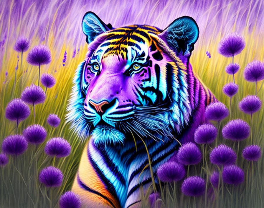 Tableau sur toile tigre d'exception 58x90 cm sans cadre impression haute définition