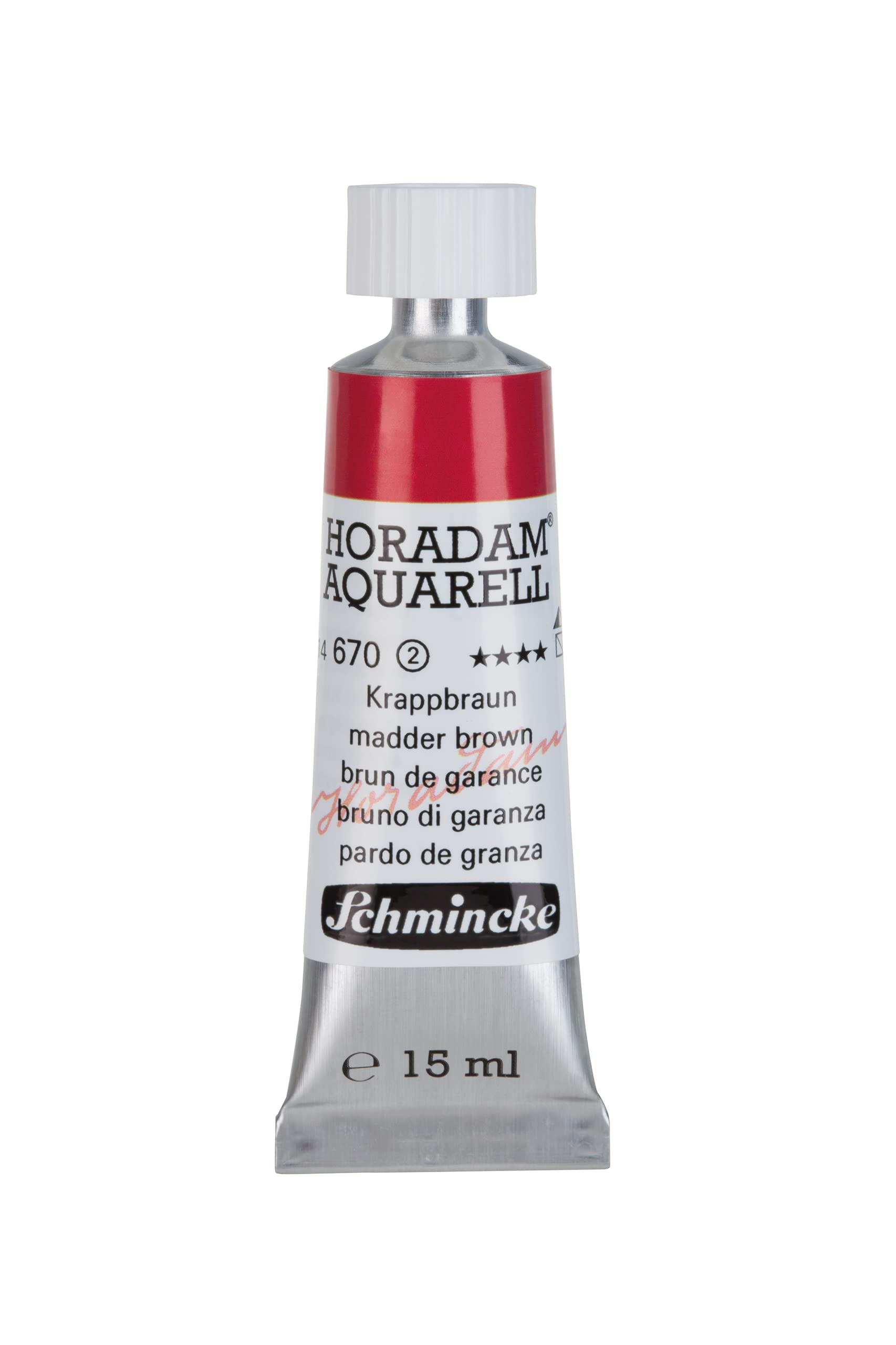 Schmincke 670 Madder Brown - Horadam® Aquarell - Finest Artists' Watercolour Paints, 14 670 006, 15 Ml Tube