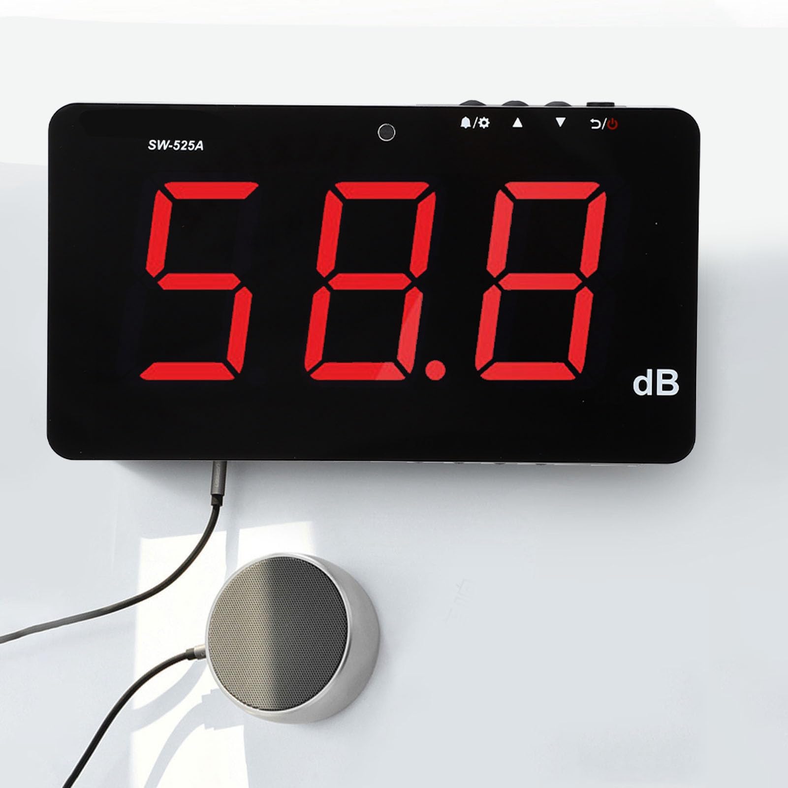 Wall Mounted Noise Meter, Sound Meter 30?130dB Adjustable 9.6in LCD Display for Home