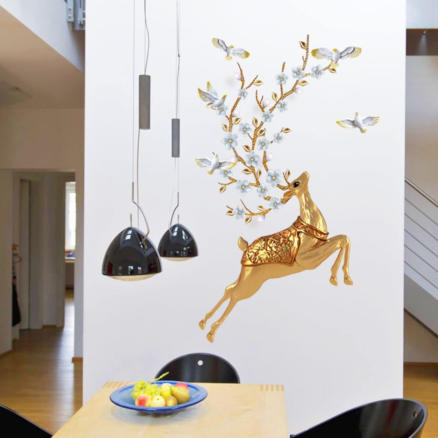 Indian Royals Golden Deer Decorative Design Self Adhesive Peel and Stick Vinyl Home Décor Wallsticker and Wall Decor Wallsticker (60 CM X 90 CM) (B0C5D58CHP) Amazon Price History, Amazon Price Tracker