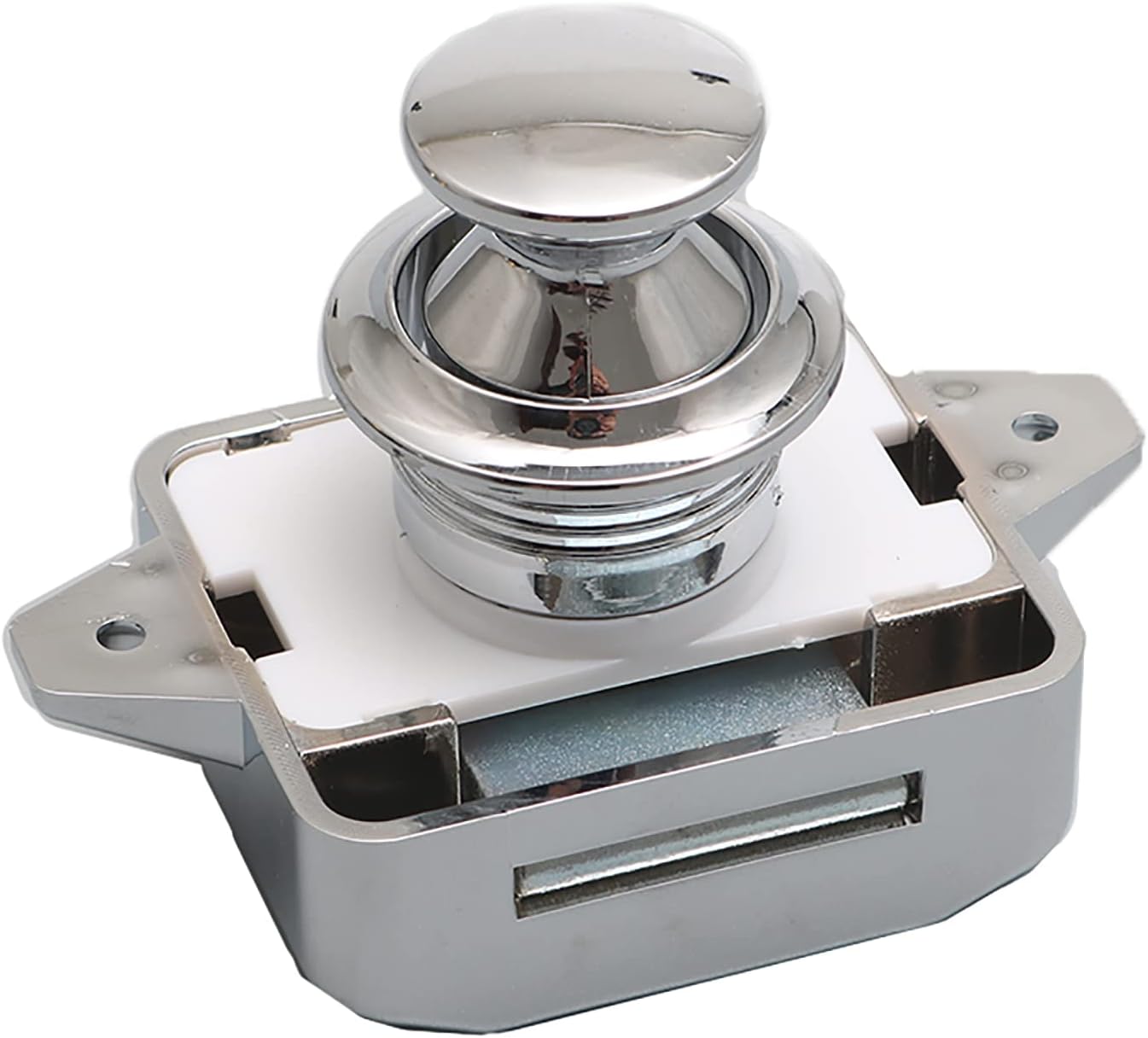 1pcs Push Button Catch Cupboard Door Knob Latch Lock, Push Button Cabinet Latch, Push Button Door Latch,RV Cabinet Hardware,Cabinet cam Latch,Silver