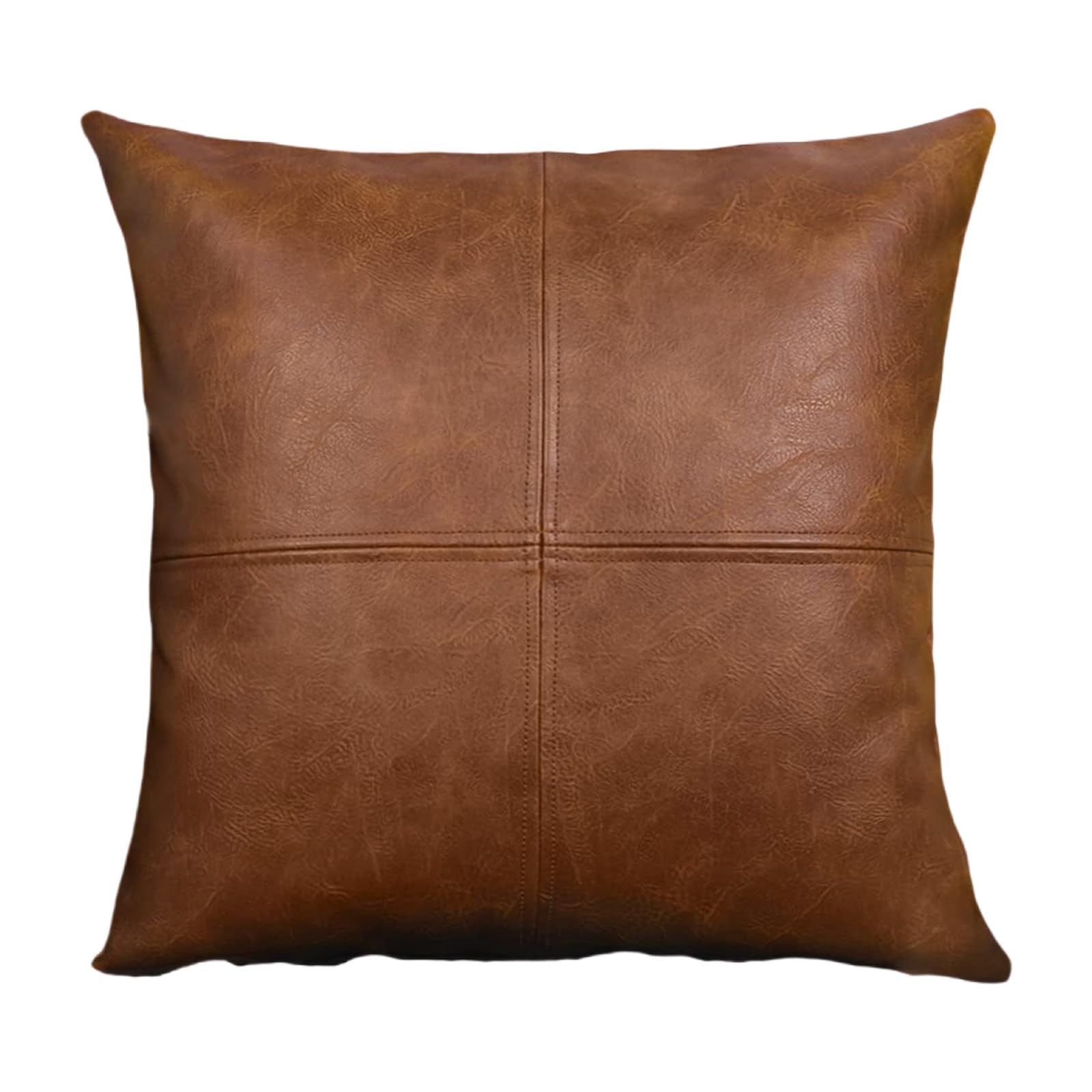 SHYYOULQE Proof Decorative Pillow Covers 450x450mm Durability Faux Leather Pillowcase Easy Removal Protectors for Holiday Lumbar Pillow Covers Faux Leather
