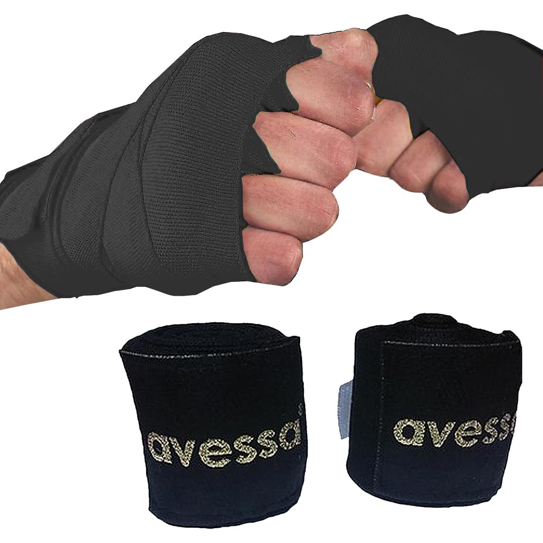 Avessa Boks Bilek Bandajı 3,5 Metre Siyah