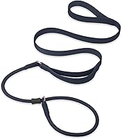 Vista 1 de Correa antideslizante para perro, correa de entrenamiento para perros con doble asa, correa antideslizante de cuero suave y collar, correa de nailon