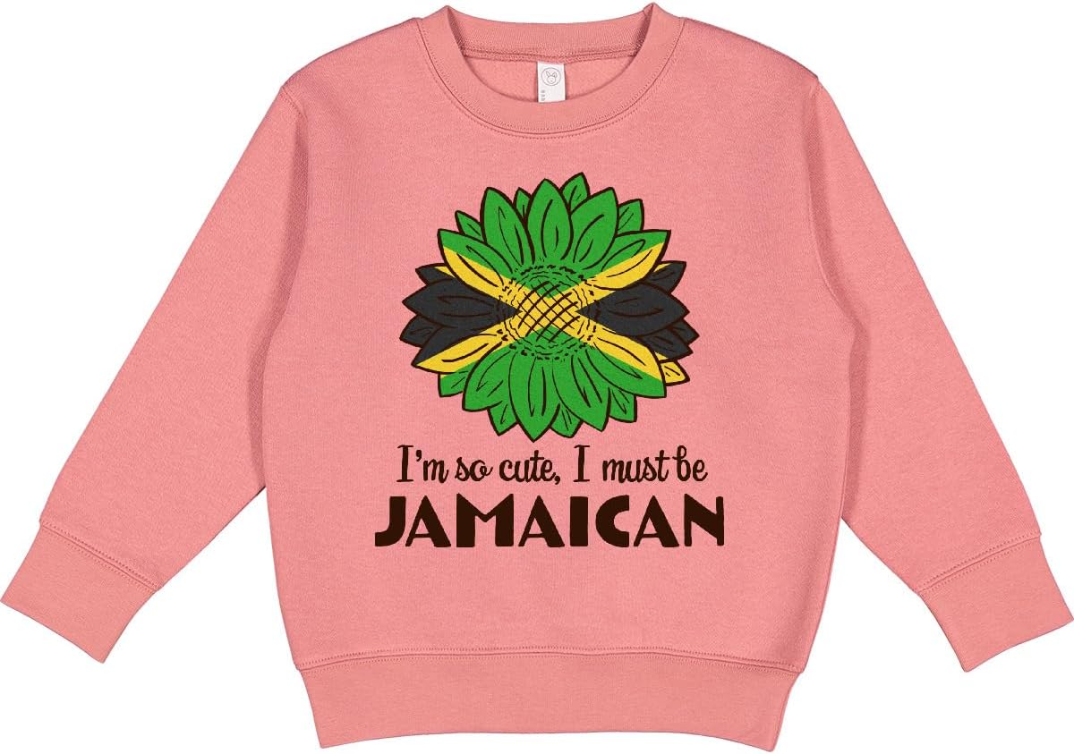 inktastic I'm So Cute, I Must Be Jamaican Jamaica Flag Toddler Sweatshirt
