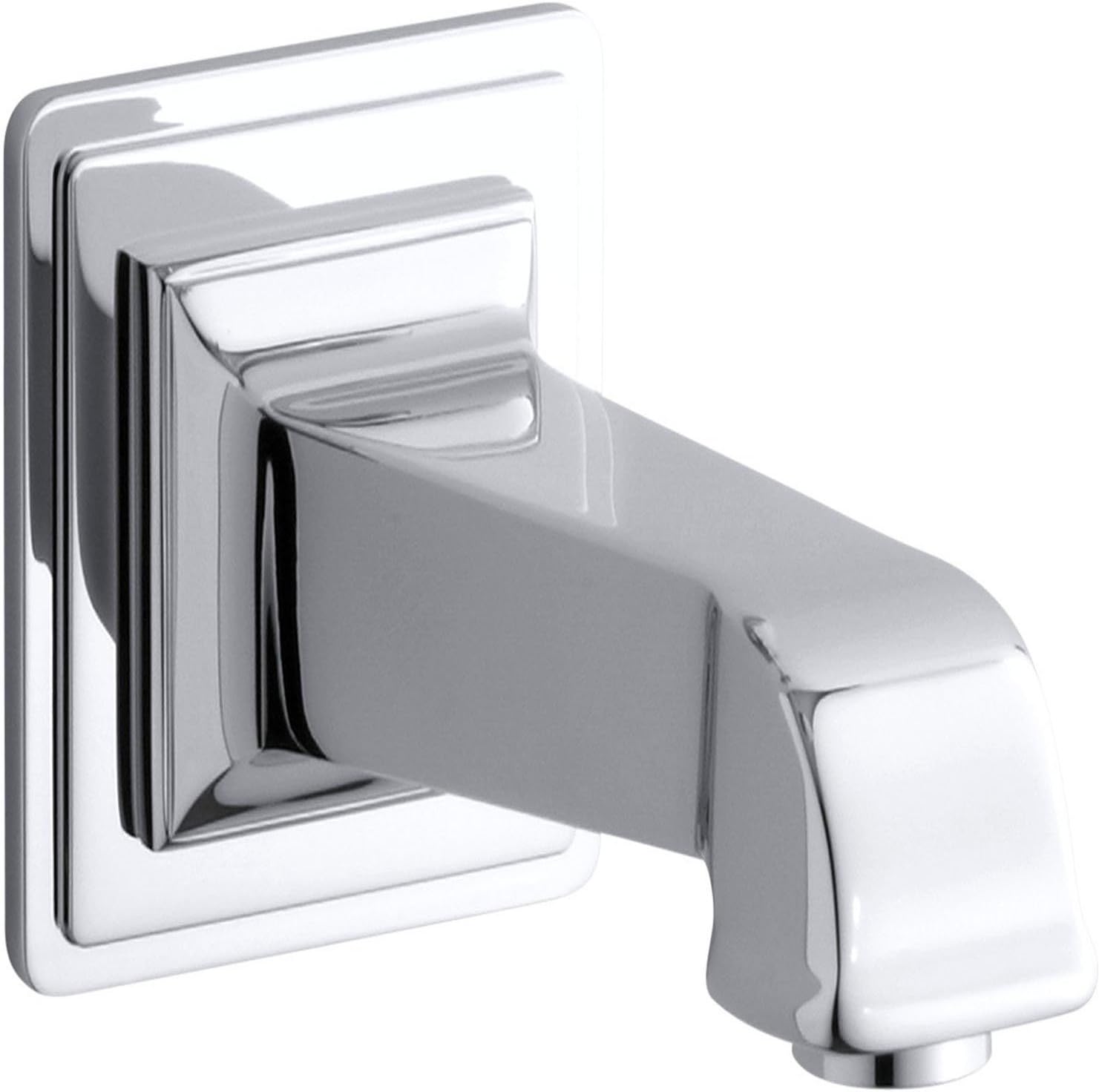 Kohler K-13139-A-SN Pinstripe Pure Wall-Mount, 6-7/8" Non-Diverter Bath Spout, Vibrant Polished Nickel