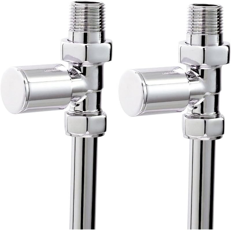 Chrome Heated Bathroom Towel Rail Radiator Valves Taps, Rad