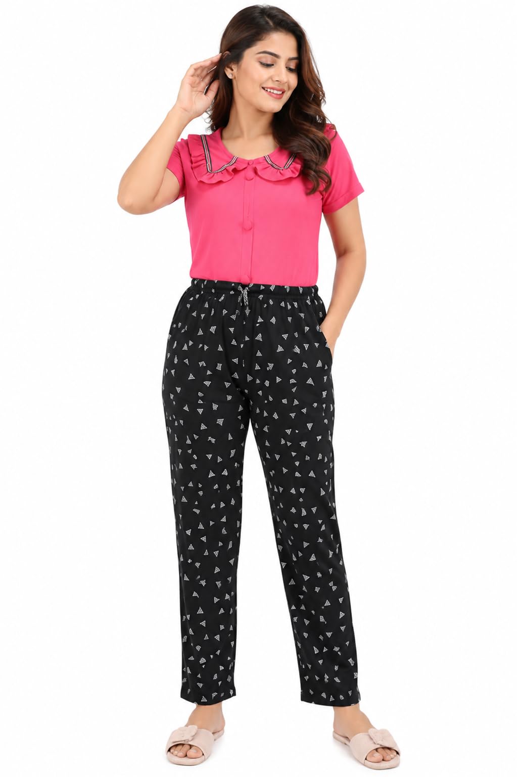 Women's Cotton Track Pant | Soft & Breathable Pajama Lower for Women & Girls | Regular Fit Lounge Wear | Elastic Waist Casual Bottom-image-21