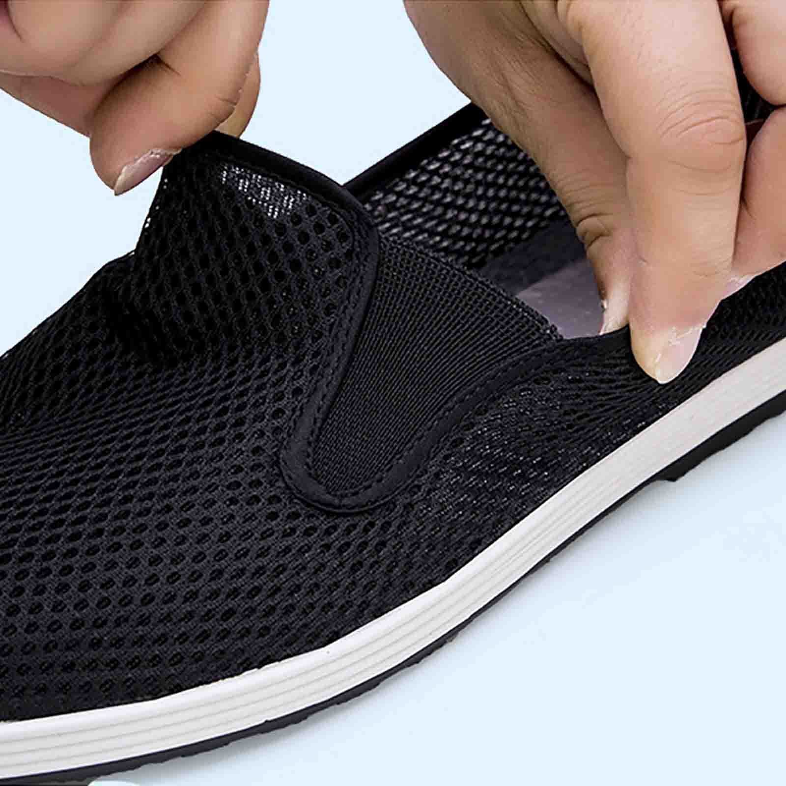 Scarpe Old Beijing da Uomo Kung Fu Suola Gomma Arti Marziali Slip-on Maglia Traspirante Tai Chi Cinese