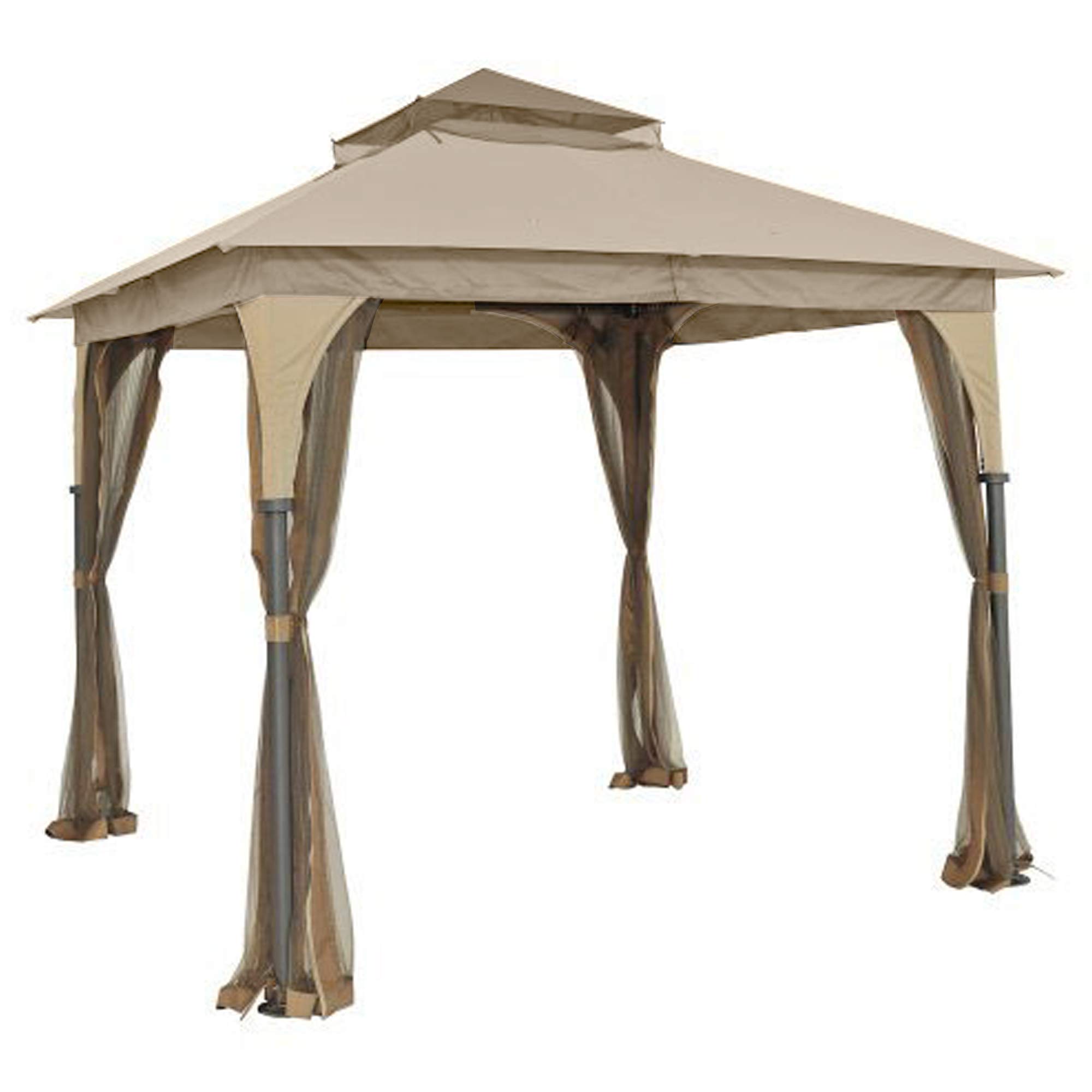 garden winds replacement canopy top cover compatible with the outdoor patio 8' x 8' gazebo - riplock 350