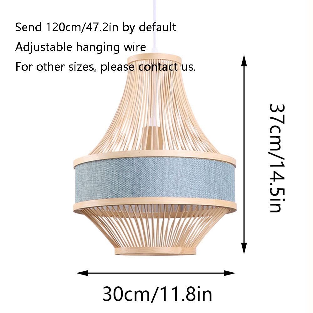 Lampa Wisząca Prostota Wiszące Lampy Nowoczesne Bambusowe Boho Z Abażur Tkaniny Drewniane Sufitowe Klosz Pokrywa Do Sufitów Przemysłowych Kuchnia Salon