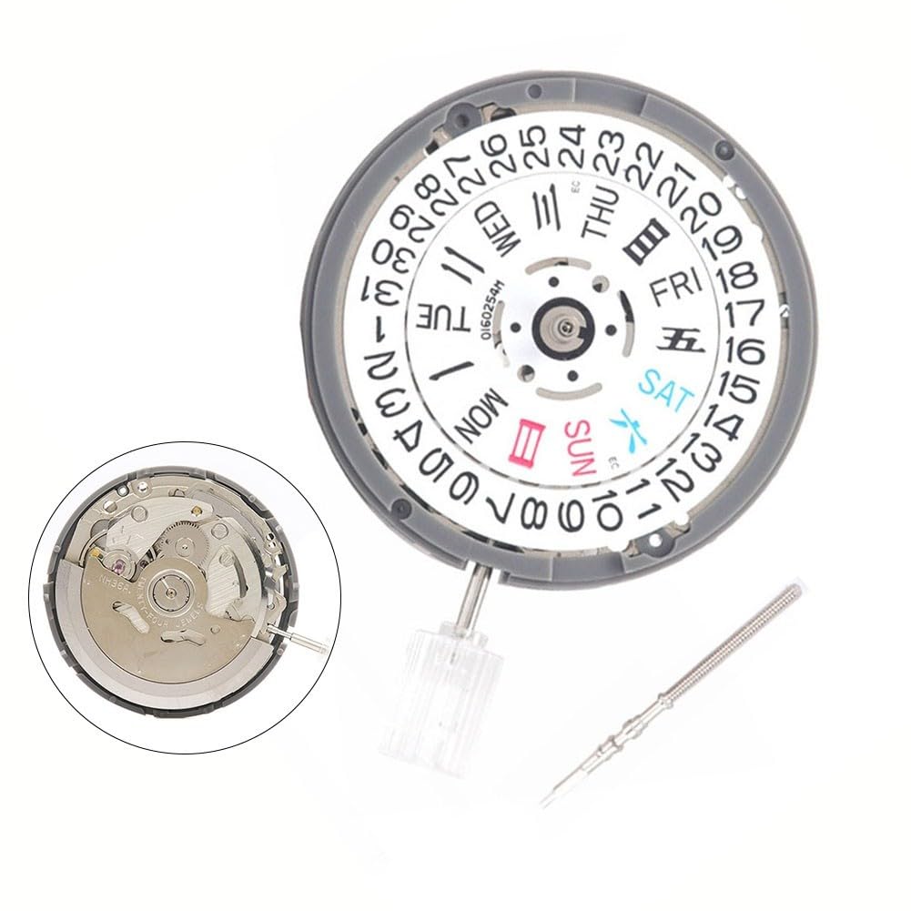 Accesorio de repuesto mecánico para movimiento automático de reloj NH36 con calendario dual