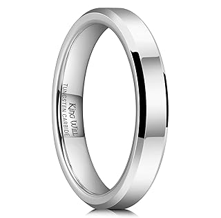 BASIC Men Women 4mm/5mm/6mm/7mm/8mm Tungsten Rings Polished Wedding Band Engagement Anniversary Band Comfort Fit