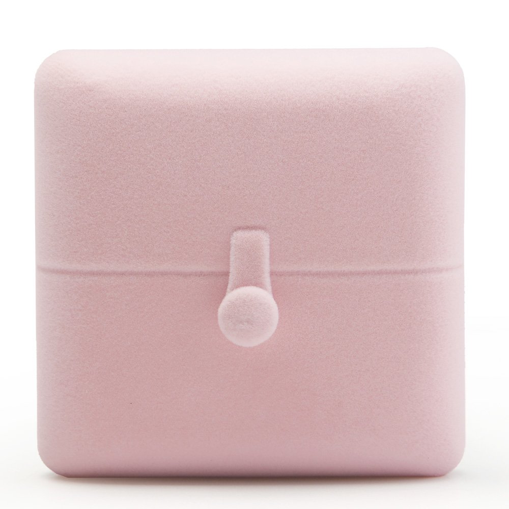 Oirlv Pink Velvet Jewelry Packaging Box Pendant Earrings Display Storage Case Pendant Gift Box