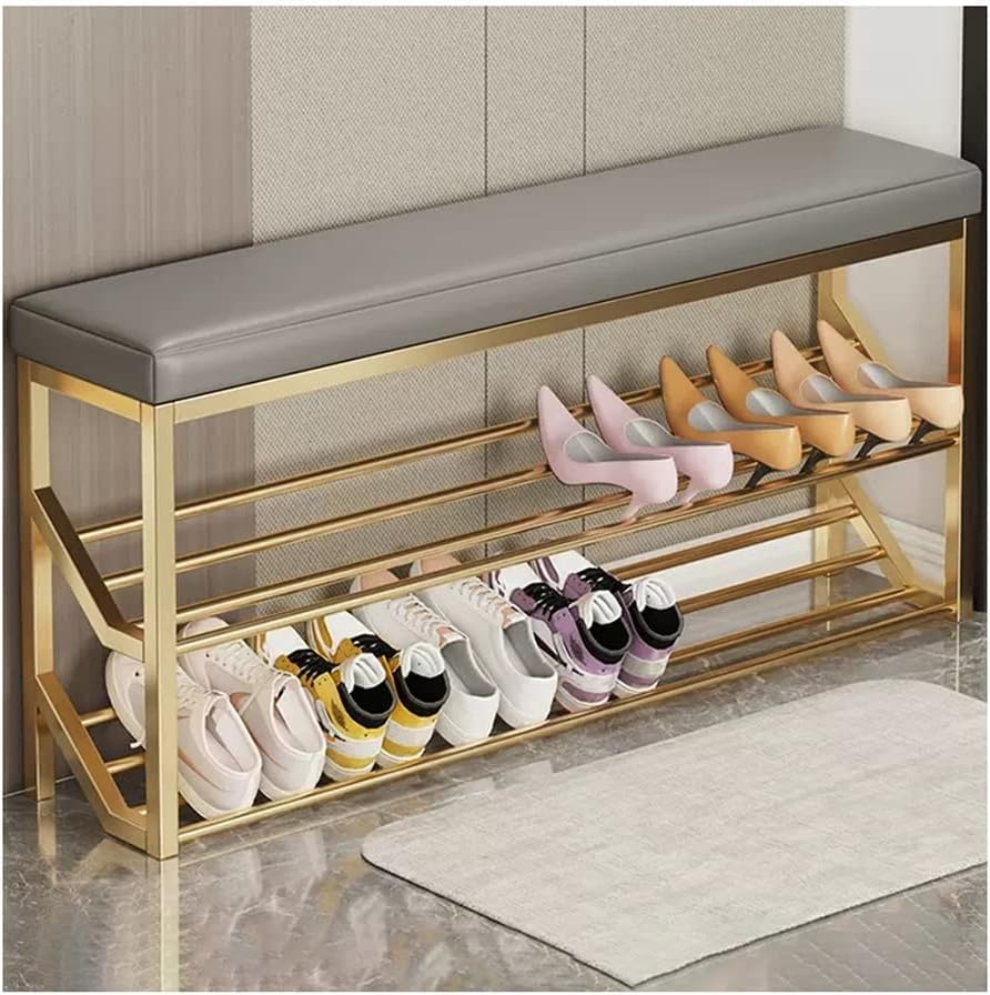 Support à chaussures peu encombrant et étagères de rangement en métal