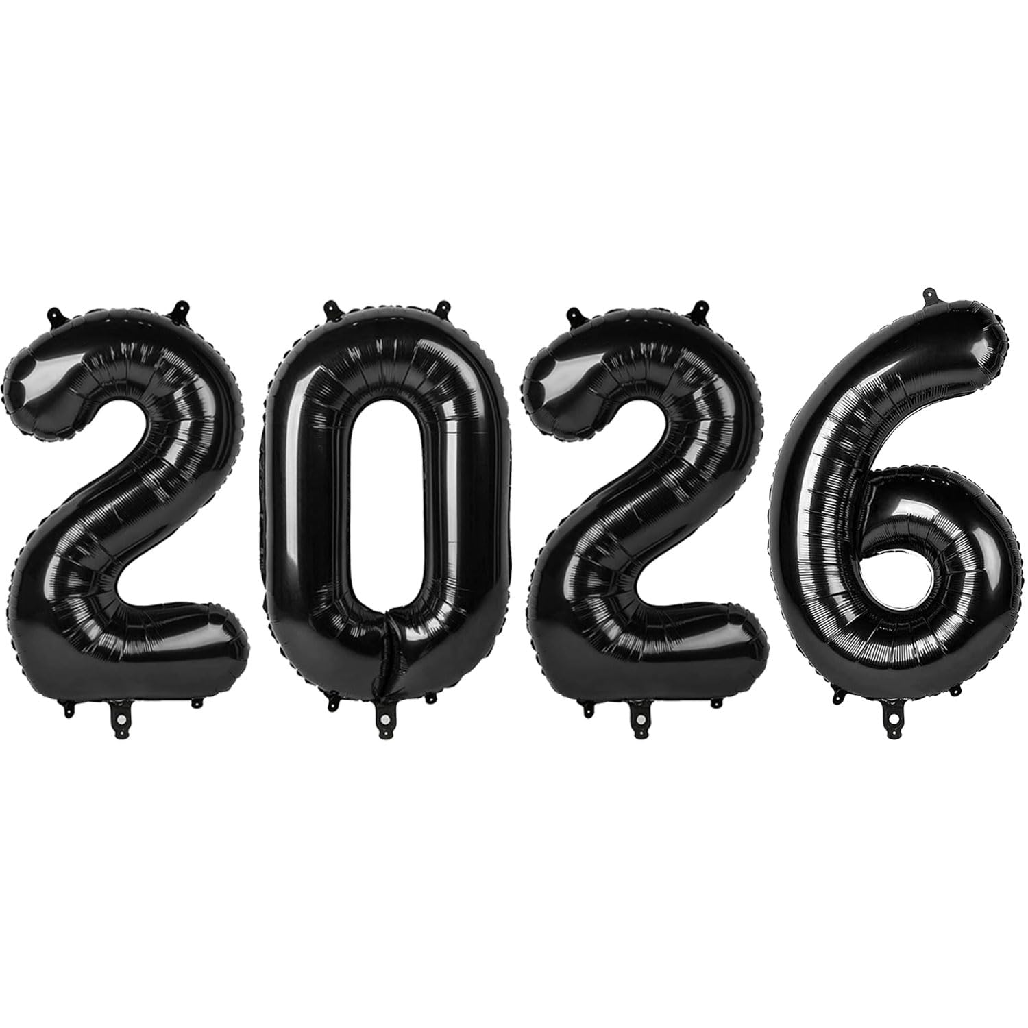 2026 Balloons Black, 40 Inch 2026 Balloons Number, Large 2026 Balloon Numbers for 2026 New Years Eve Party Supplies, 2026 Foil Balloons for New Years