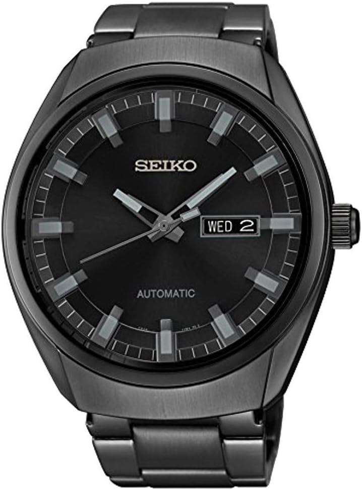 Seiko Men's SNKN43 Analog Display Automatic Self-Wind Black Watch
