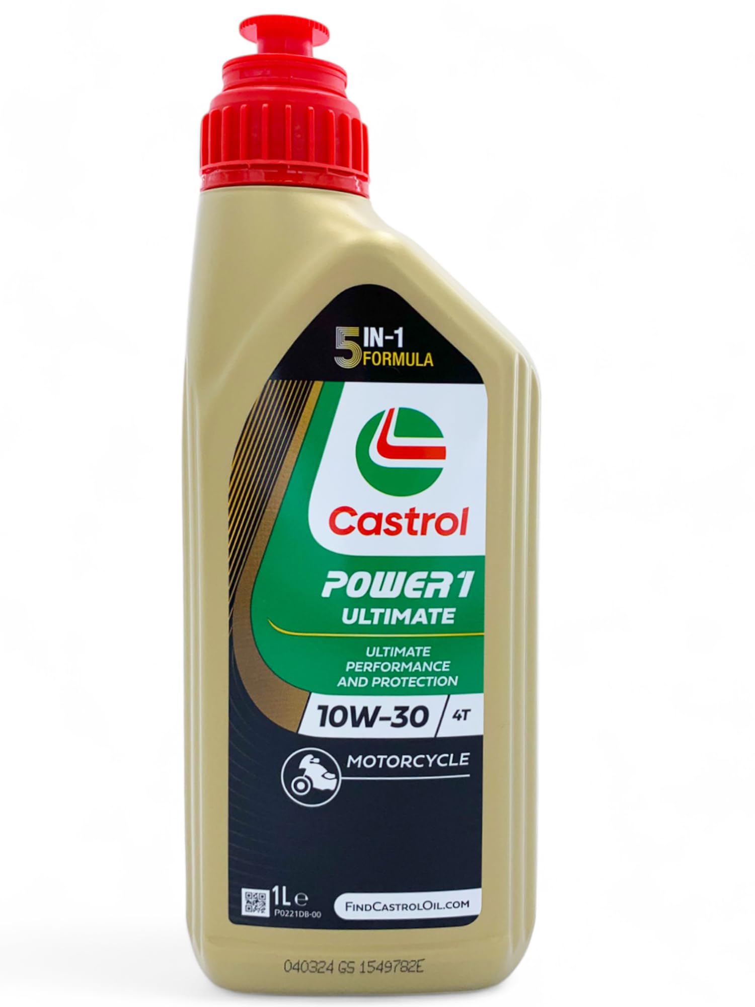 Aceite motor motos y scooters lubricante Castrol Power 1 Ultimate 4T 10W30 con Llavero sacacorchos 4x1lt