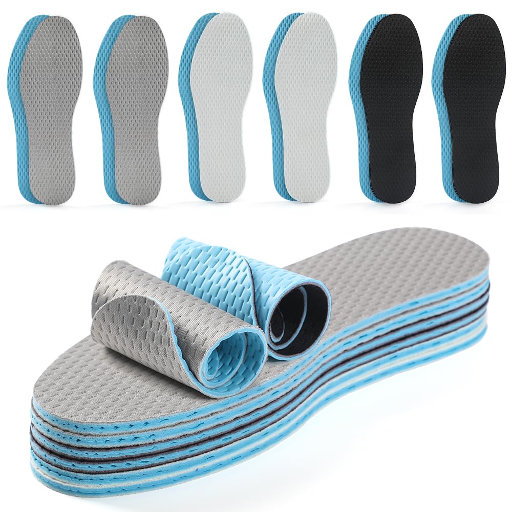 6 Pairs Thin Shoe Inserts, Breathable Ice Cool Sponge