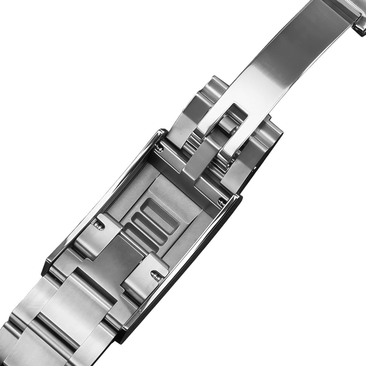 Cinturino Orologio Acciaio Inossidabile Bracciale Metallo Ricambio Oyster Maglie 20mm Chiusura Scorrevole per Rolex Submariner