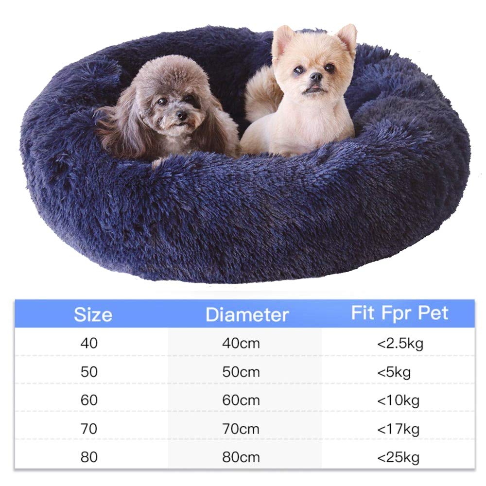 Super morbido letto per animali domestici invernale caldo cane cuccia cane rotondo gatto peluche cucciolo cuscino pad portatile gatto forniture 40 cm vino rosso