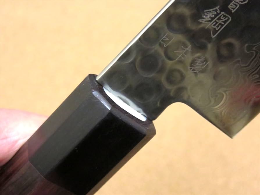 Amazon.co.jp: 富士觀 三徳包丁 180mm ダマスカス 45層鋼 鎚目鍛造