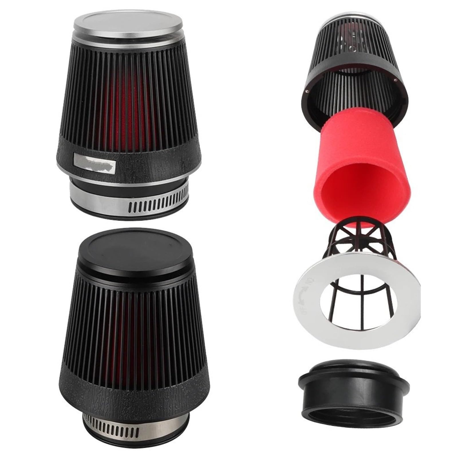 Filtro aria motocicletta Adatto per filtro aria moto per Yamaha Dirt Pit Bike 42mm 48mm filtri rimovibili a testa di fungo(SL 42mm)