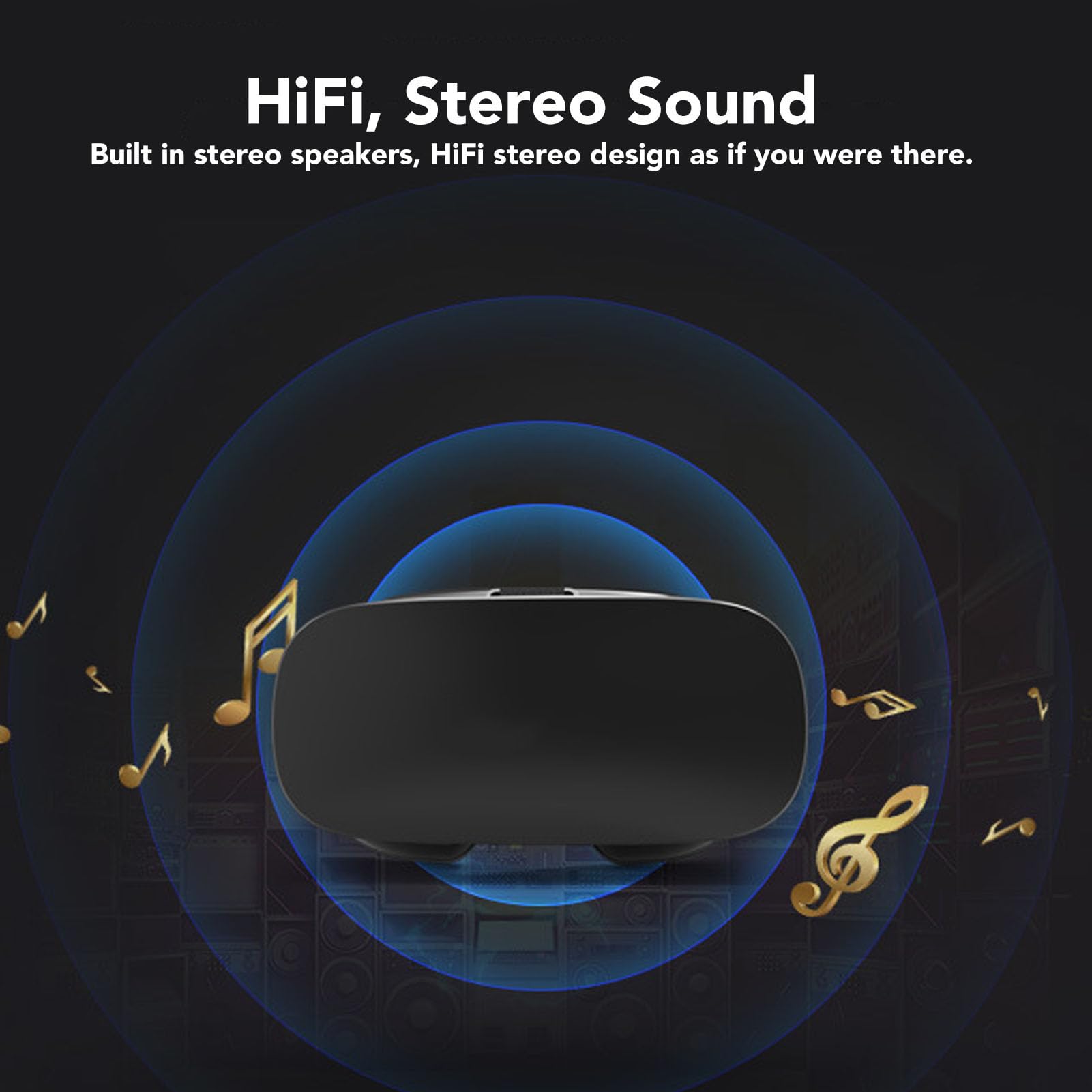 Occhiali VR 3D, Visori VR per realtà Virtuale per TV, Film e Videogiochi con WiFi Bluetooth 2.4G 5G, Connessione OTG, Distanza Pupilla Regolabile, Suono Stereo HiFi
