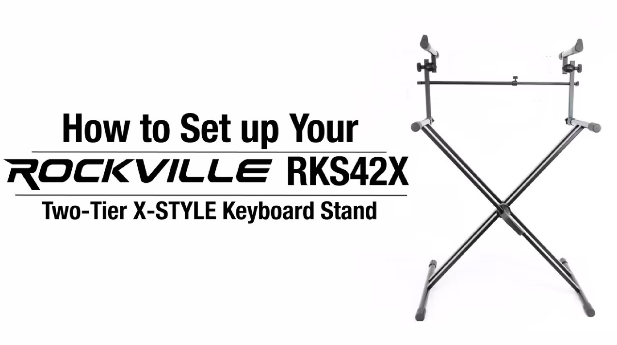 Amazon.com: Rockville RKS42X 2-Tier X-Stand Keyboard DJ Stand