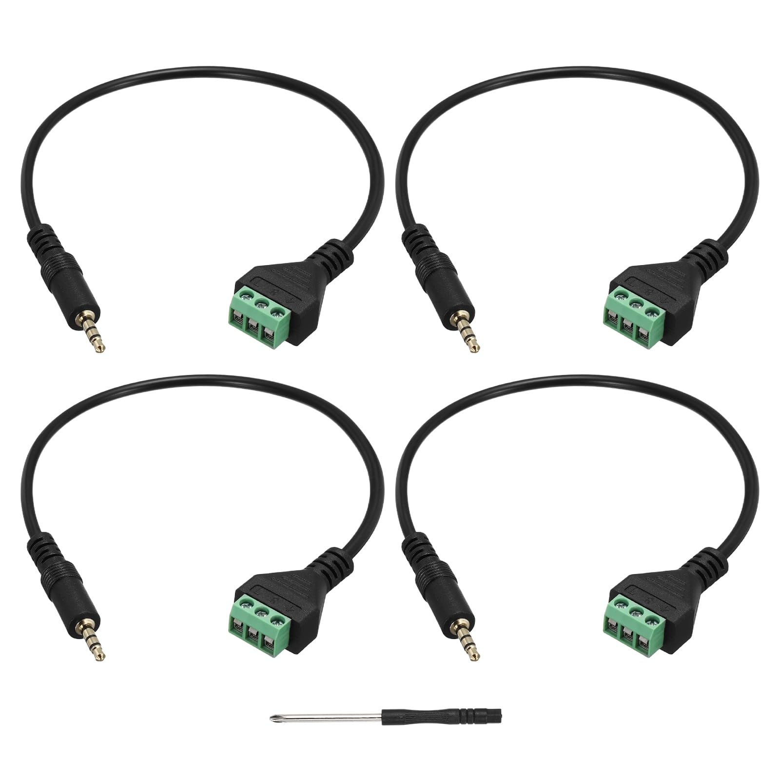 Cable de bloque de terminales de tornillo de 3,5 mm para arreglar cables de audio rotos sin soldar 7