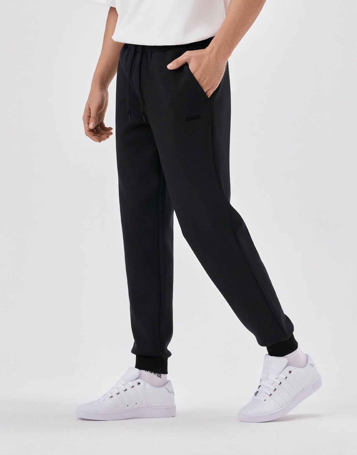 K-Swiss Men's Sweatpants with Pockets - Lightweight & Breathable Joggers for Men, Cuffed Track Pants for Casual Lounge - Image 2