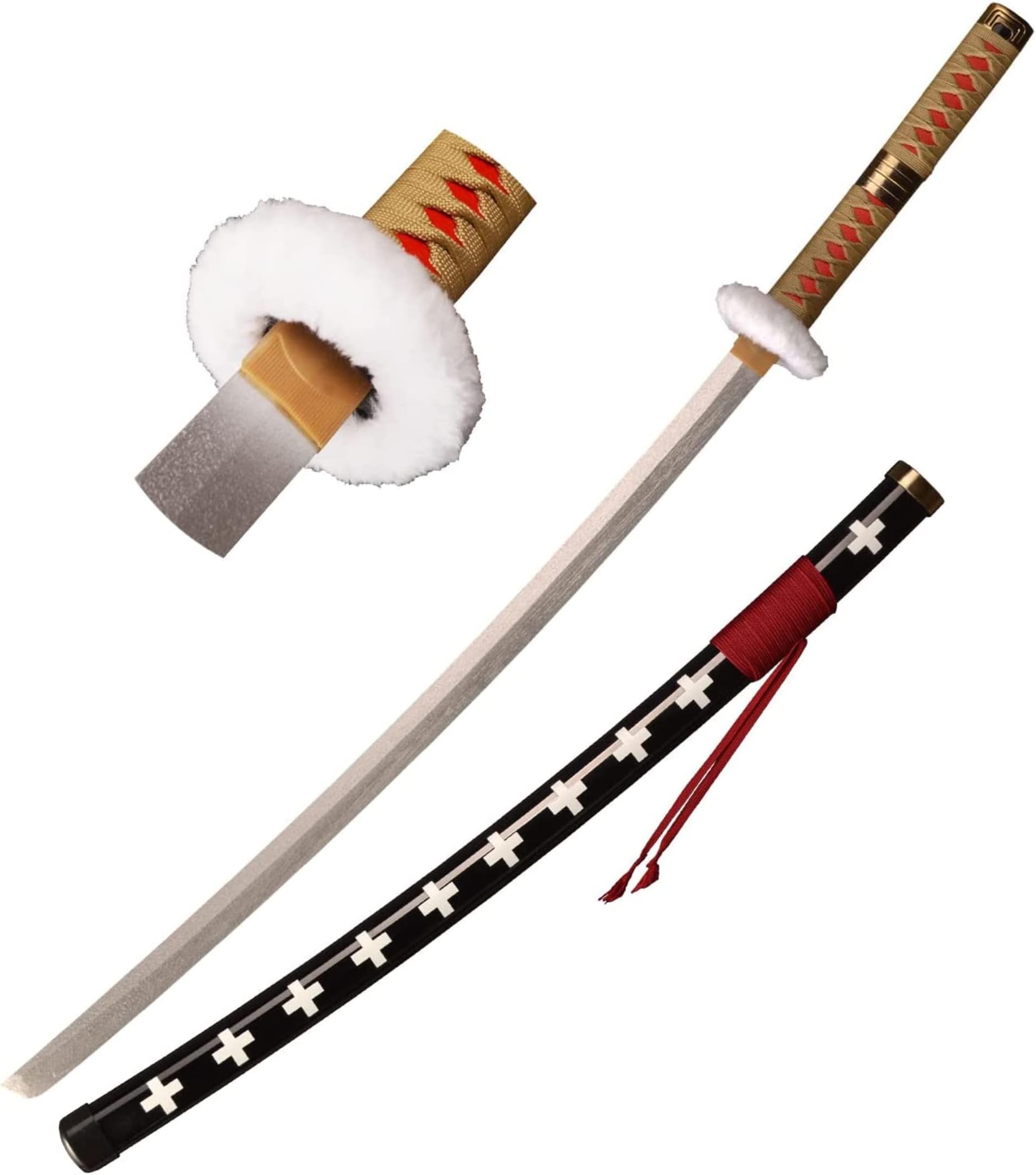 Katana One Piece Wooden Trafalgar Law Sword Cosplay With Scabbard Replica Props 100cm