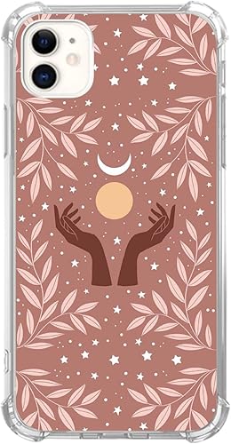Miniatura 6 de Hippy Frog - Funda para teléfono con collage de yoga, compatible con iPhone 12iPhone 12 Pro, funda de bosque de hongos para niñas, mujeres y