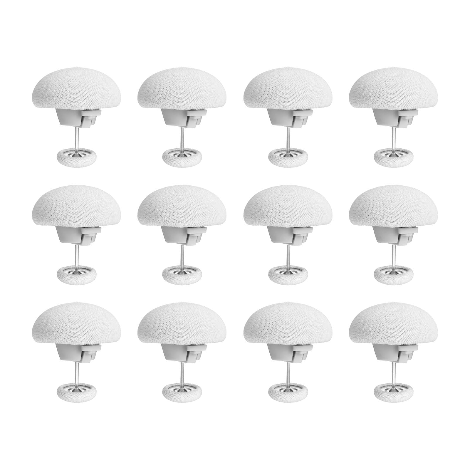QUARKZMAN 12Pcs Fermagli per Copripiumino Clip per Copripiumino in Cotone Fermagli per Copriletto Bottoni A Funghi per Piumino con Tessuto Morbido per Trapunte Coperte Cuscini Tende Bianco