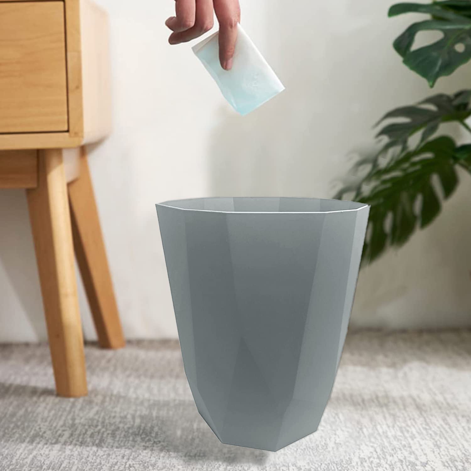 Set Of 2) - 8L Litre Waste Paper Bin Creative Plastic - View #8