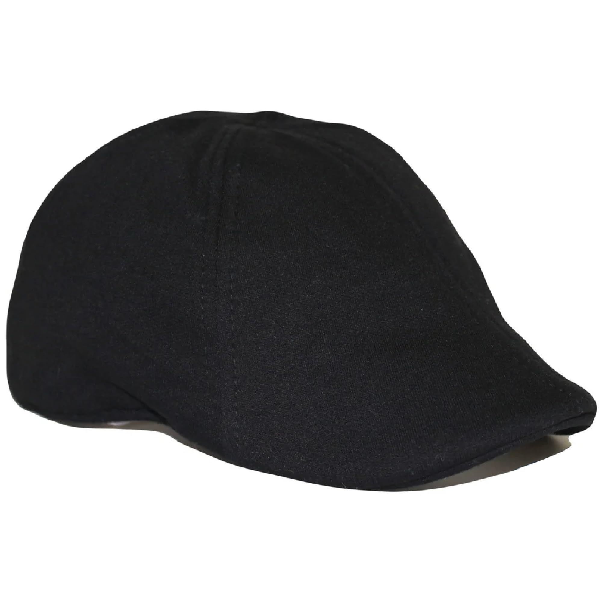 The Original Boston Scally Cap - The Scrapper Newsboy Flat Cap - 6 Panel Cotton Fitted Hat for Men - Black