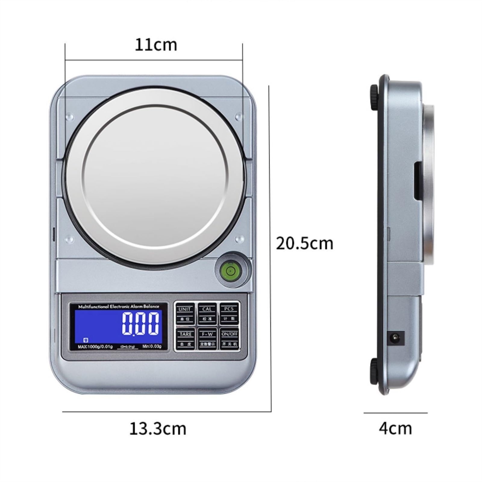Báscula de cocina y alimentos Balanza electrónica cuantitativa de alta precisión de 0,01g, balanza electrónica de joyería comercial for el hogar, balanza electrónica for té, balanza pequeña de gramos