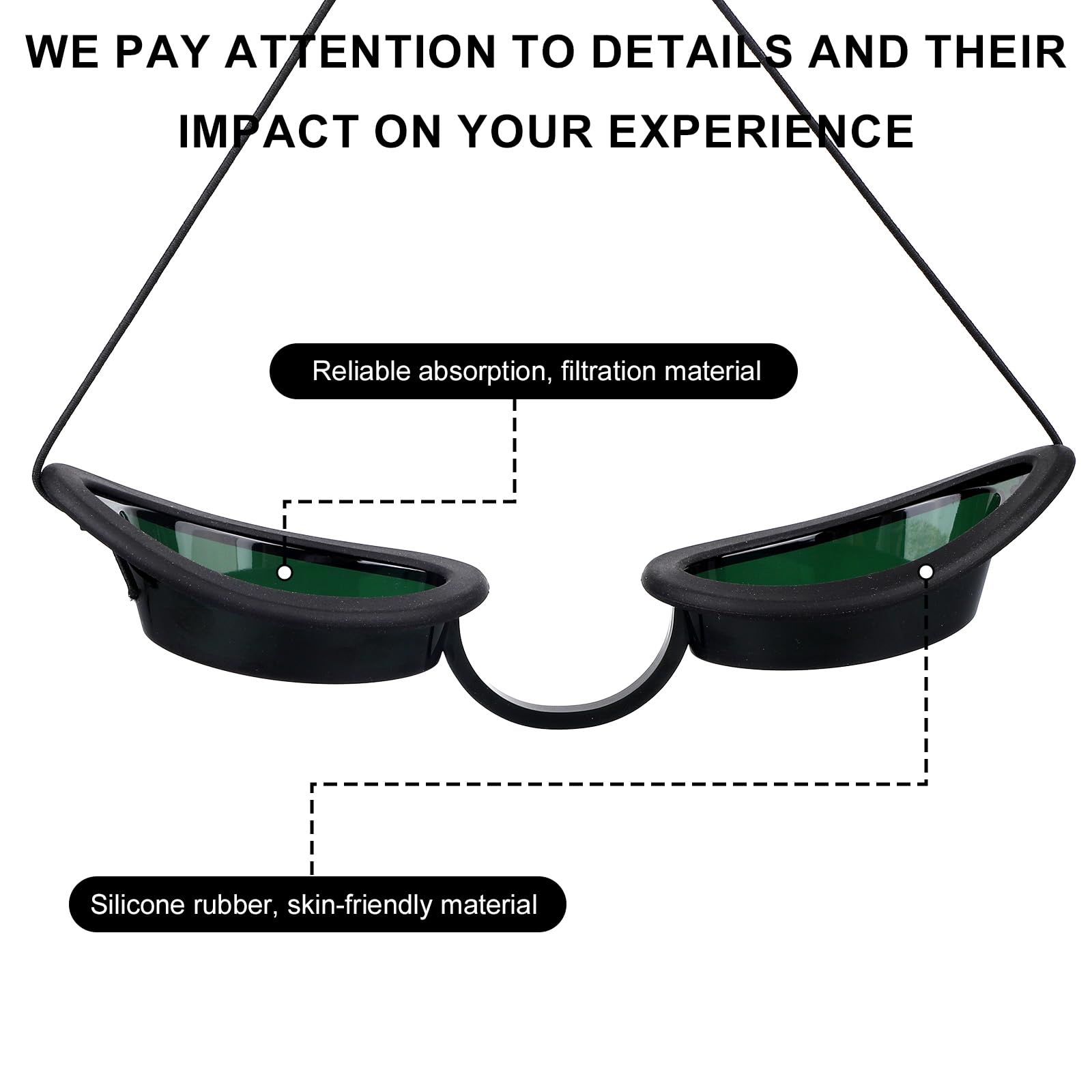 BOXOB Sunbathing Goggles for Tanning Tanning Sunbed Eye Protection Goggles Protection IPL Safety Pinhole Glasses Anti Fog Absorption Filtering for Red Light Sunbathing IPL LED Light Process - Image 4
