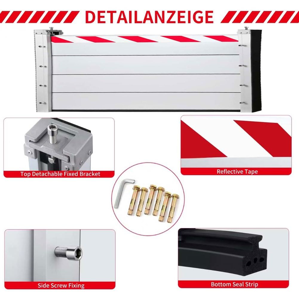 Barrières De Défense Contre Les Inondat Joint Porte Garage Barrière Anti Inondation Réutilisable Barriere Anti Inondation Barrière Mobile De Protection Contre Les Inondations (100x40cm)