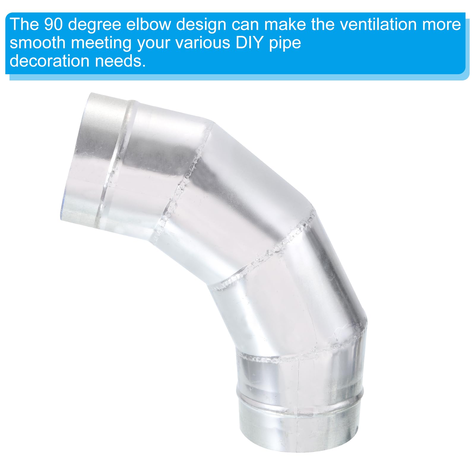 Conector de tubo de conducto en codo de 90 grados de 4" de diámetro exterior, adaptador de conector de tubo redondo curvado para ventilación de secadora, accesorio para ventilación de secadora, HVA