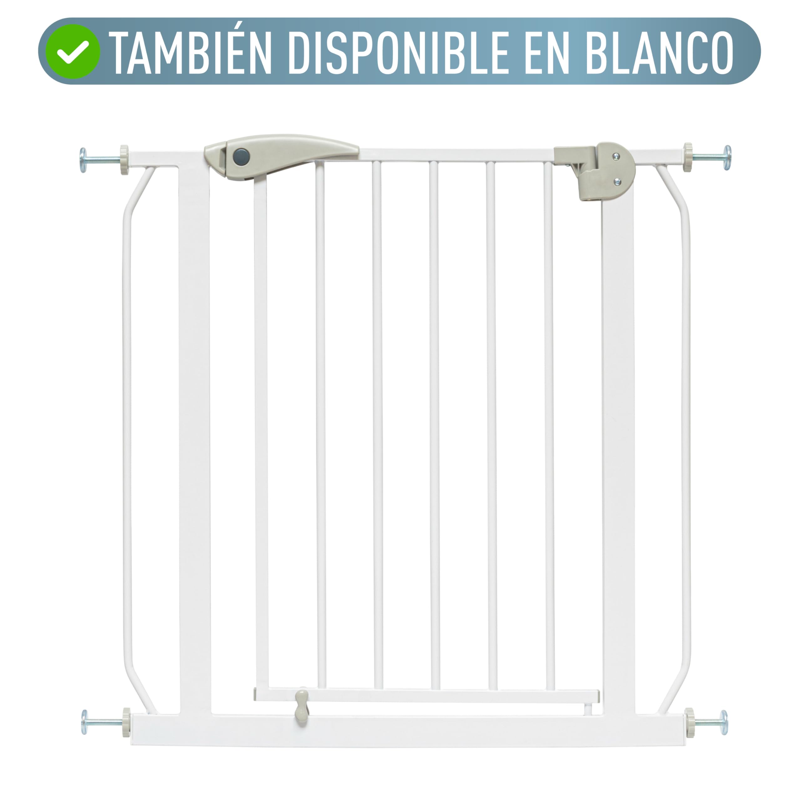 IB STYLE Barrera de Seguridad Berrin XXL - Puerta para bebés, Escaleras, Niños, Extensible, Negro, Tamaño: 140-150 cm