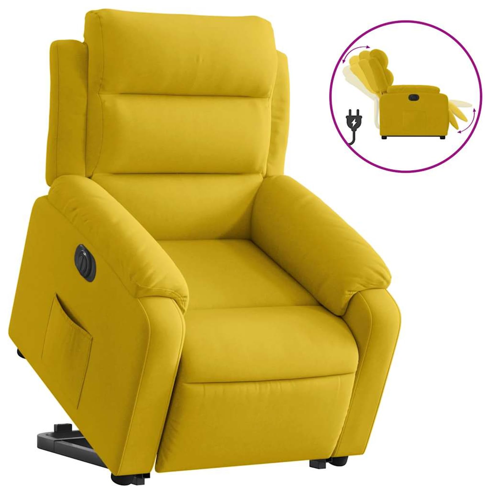 Tidyard Elektrischer Relaxsessel mit Aufstehhilfe, 75 x 92,5 x 100 cm, elektrische Liegefunktion bis 135 Grad, für Senioren und Personen mit eingeschränkter Mobilität3205121