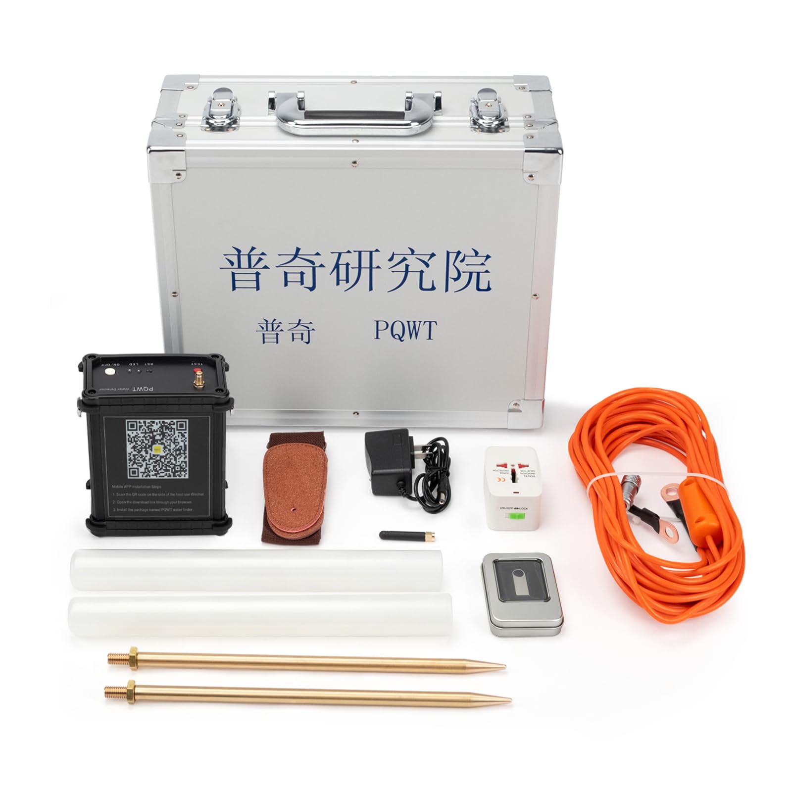 Pqwt Black M100 Mobile Water Detector Smartphone Water Finder App For Well Drilling 100M Depth Geological Prospecting Instrument With Automatic Mapping For Groundwater Survey And Location
