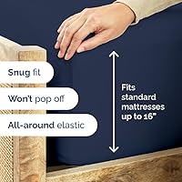 Vista 87 de King Fitted Bed Sheet - Bottom Single Fitted Sheet Only - Ultra-Soft Hotel Luxury Bedding w/ 8-16 Inch Deep Pockets - Breathable, Cooling & Wrinkle