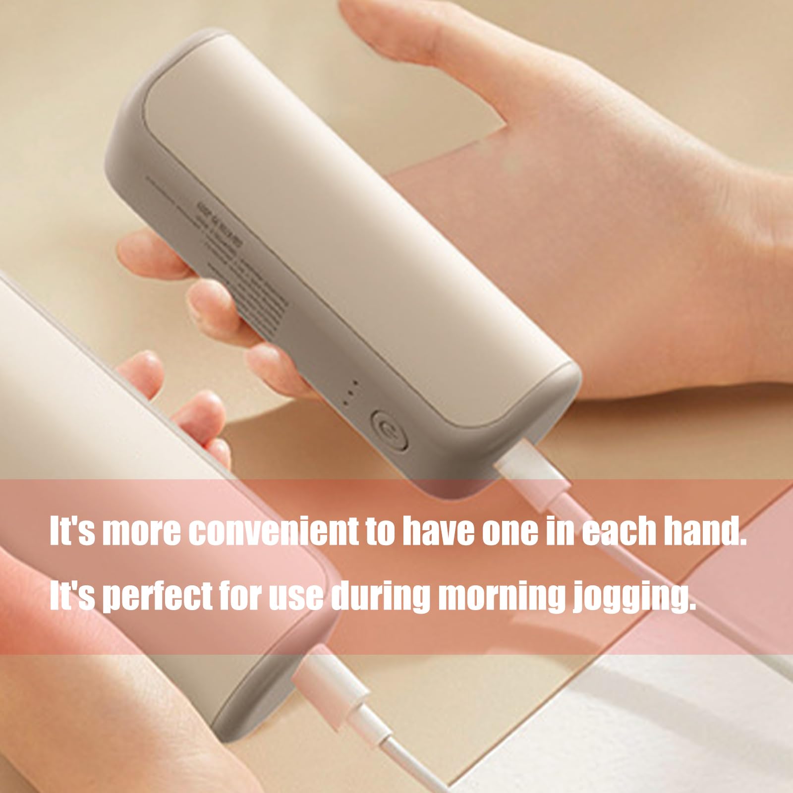 Chauffe-mains électrique double face avec fixation réglable et rechargeable