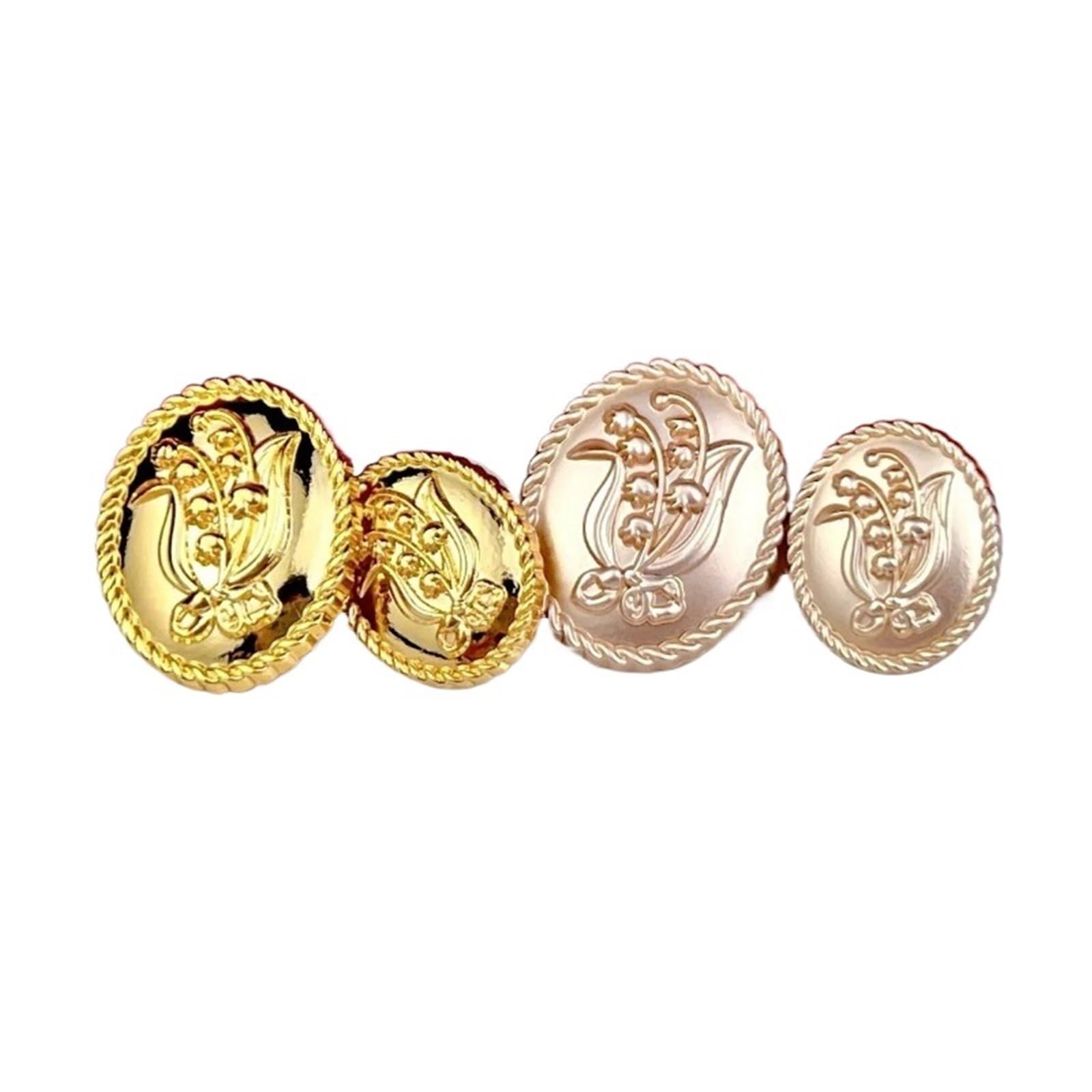 Botones Antiguos 10pcs Embossed Metal Button