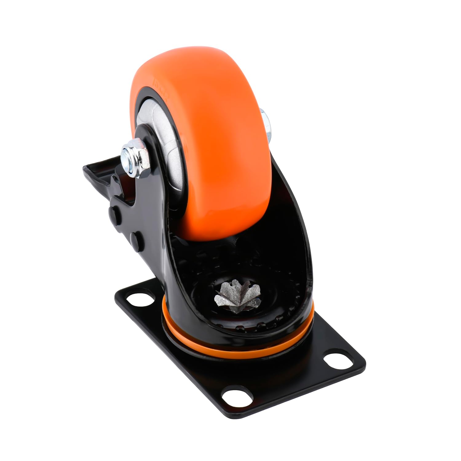 3 Inch Heavy Duty Swivel Caster Wheels with Brake,1500 Lbs Capacity, Locking Industrial Casters for Furniture, Workbench,and Utility Carts- Set of 4(Includes Free Screws)
